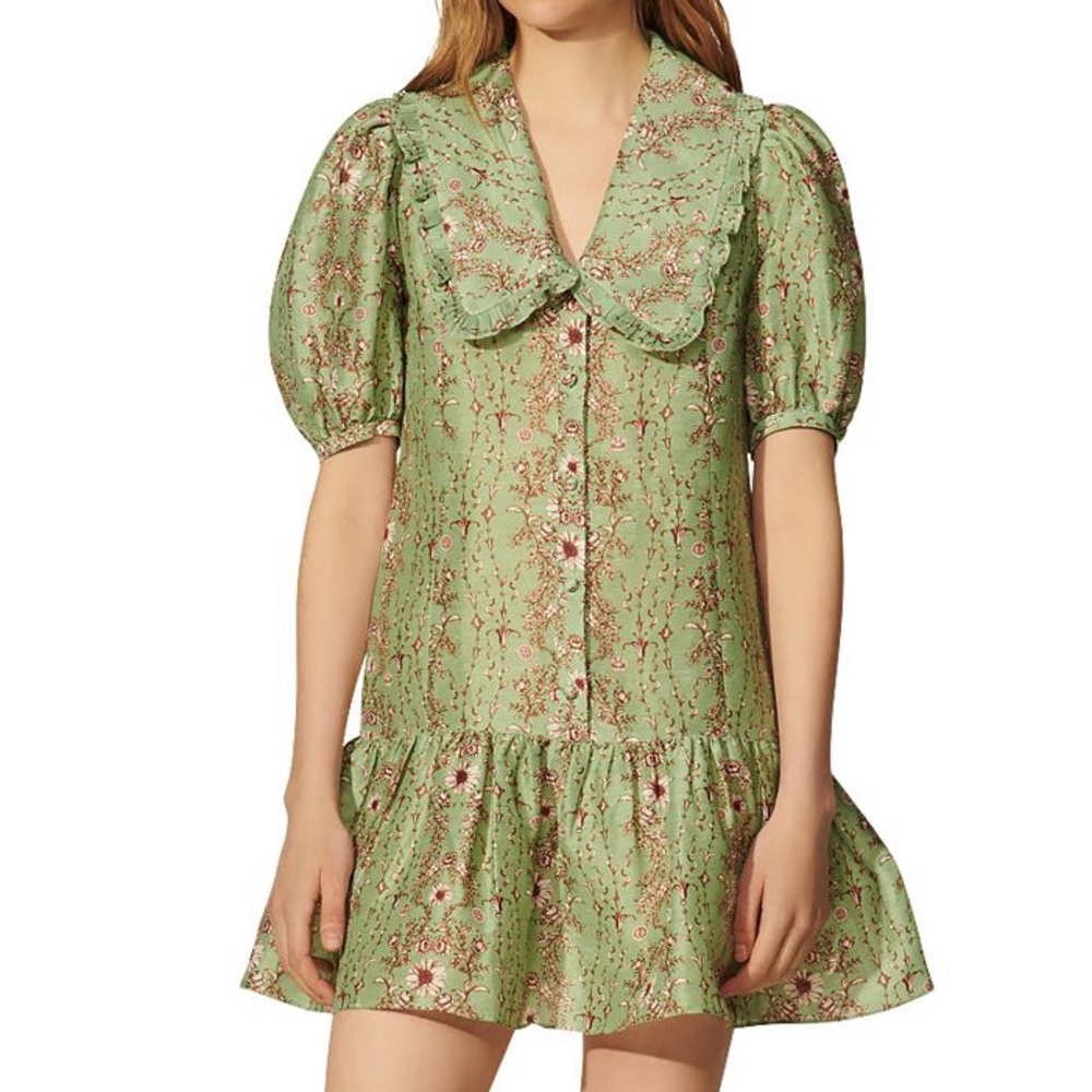 Sandro linen silk dress